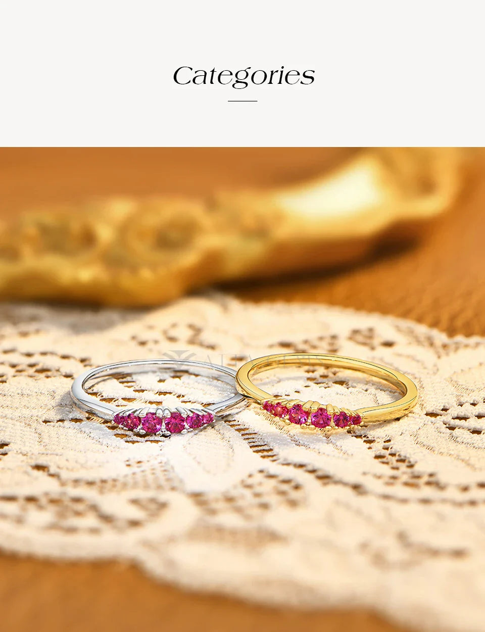 S925 Silver Ruby Women Ring Sapphire Men's Ring Minimalist Graduated Emerald Stackable Band May Birthstone Jewelry Gift