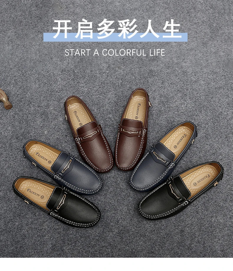 Formal Italian Shoes Men Handmade Leather Loafer Driving Flats Slip-on Casual Shoes Luxury Comfy Moccasins Dress Shoes for Men