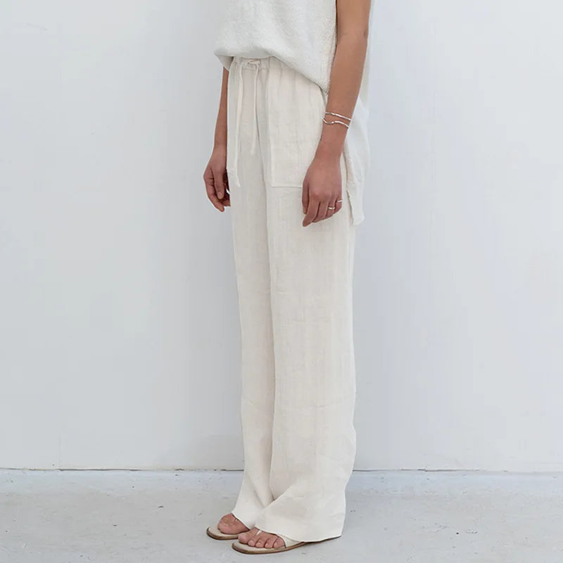Lace-up Straight Pants For Women's