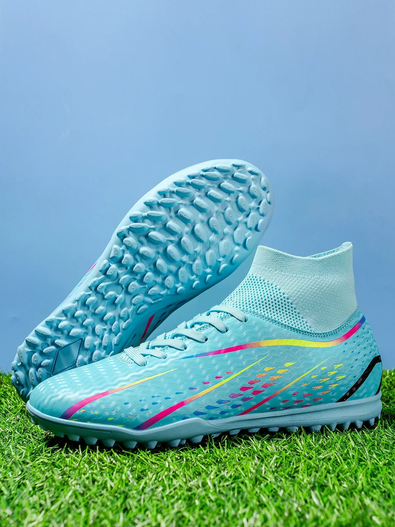 Classic TF Turf football shoes PU Fabric Comfort Upper Rubber Abrasion Resistant Sole Unisex Kids Sports Sneakers