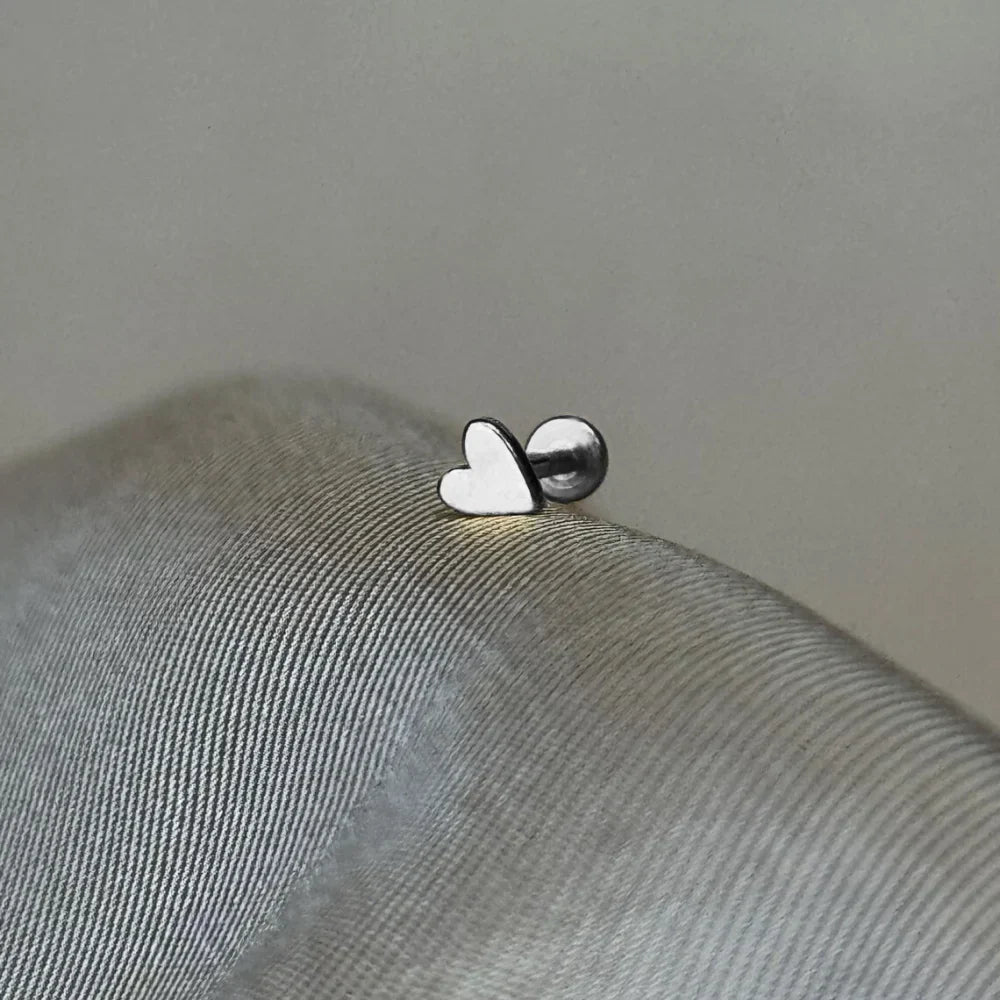 Heart Round Ball Flat Helix Piercing Earring 925 Sterling Silver Ear Studs Geometric Zircon Exquisite Trinket Studs Aretes
