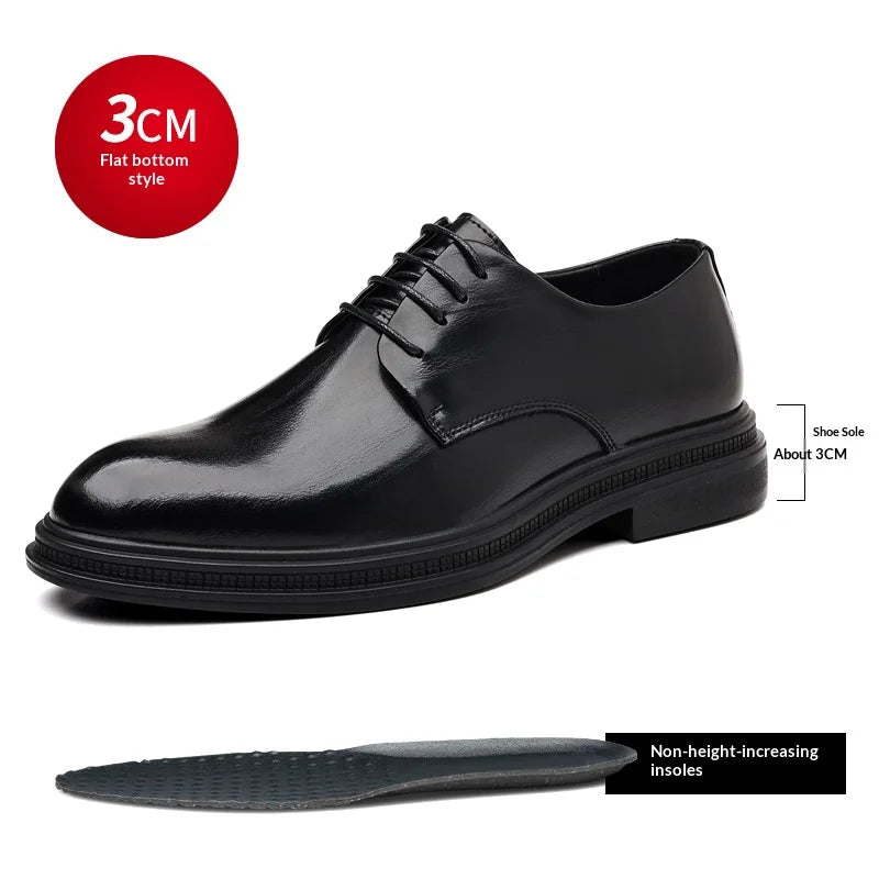 summer Men Elevator Shoes Dress Shoes Formal Leather Quality Busincess Lift 6CM 8CM Height Increased Man Elegance Wedding Shoes