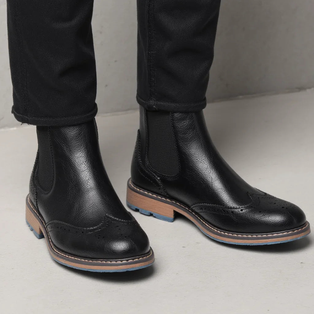 Brogue Men Chelsea Boots