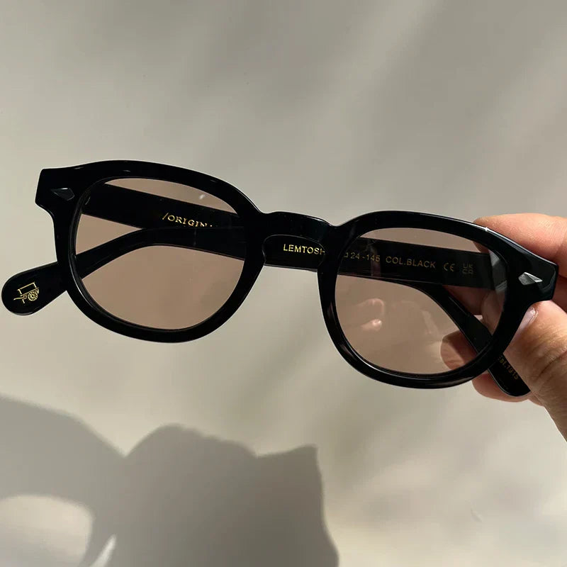 High Quality Sunglasses Man Johnny Depp Lemtosh Polarized Sun Glasses Woman Luxury Brand Vintage Acetate Frame With Original Box