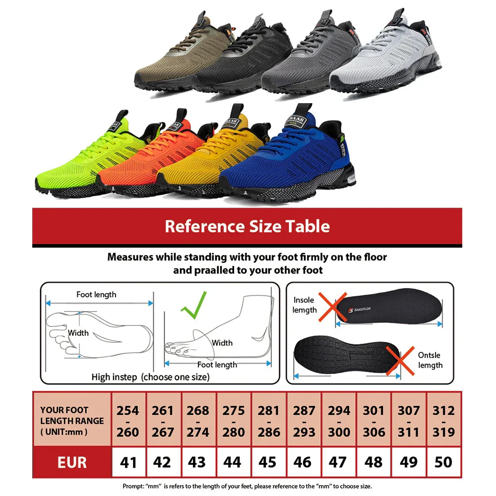 Professional Running Shoes For Men Lightweight Men's Designer Mesh Sneakers Lace-Up Male Outdoor Sports Tennis Shoe