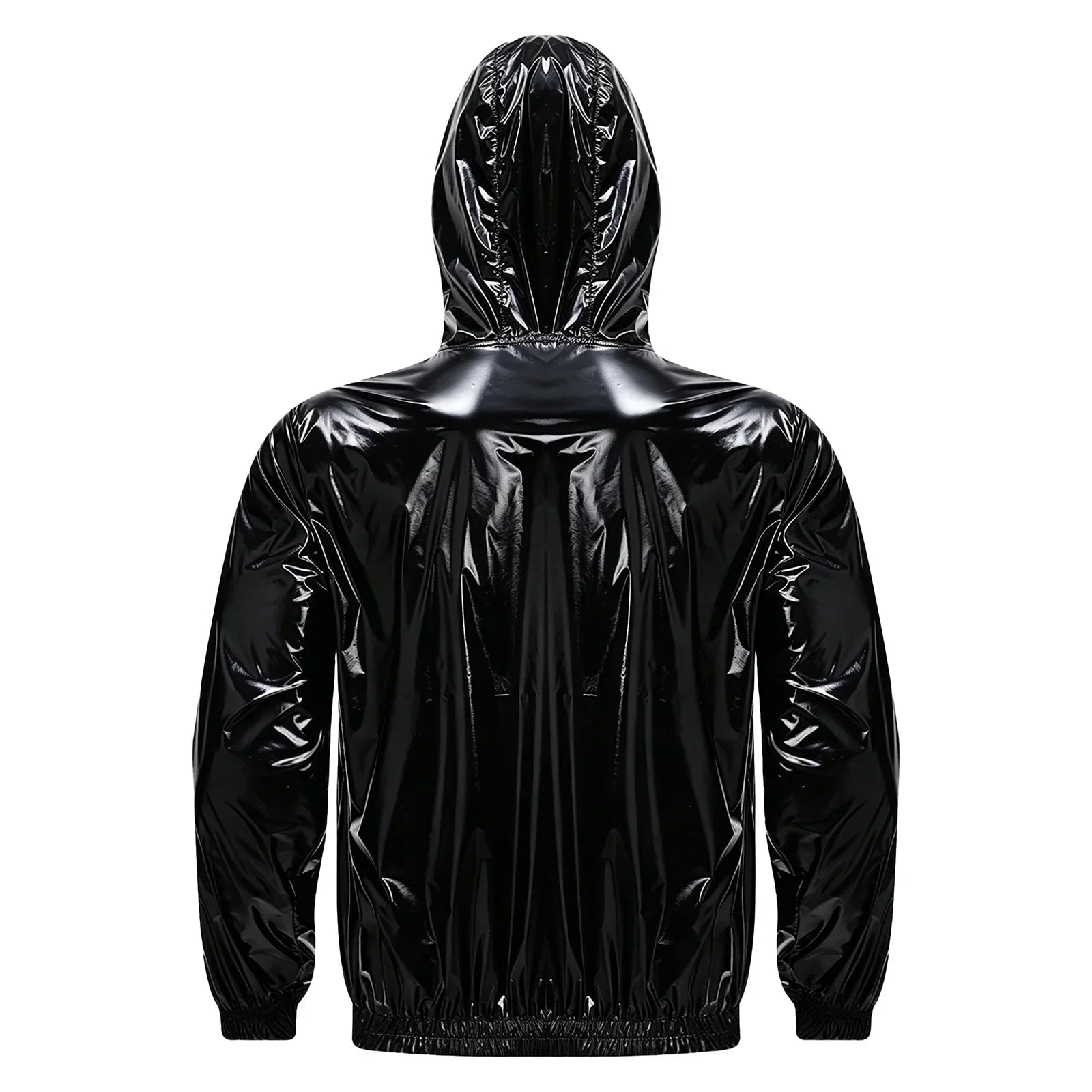Mens Waterproof Hooded Jacket Tops Breathable Raincoat Waterproof Windproof Outdoor Biking Fishing Jacket Hood Outerwear