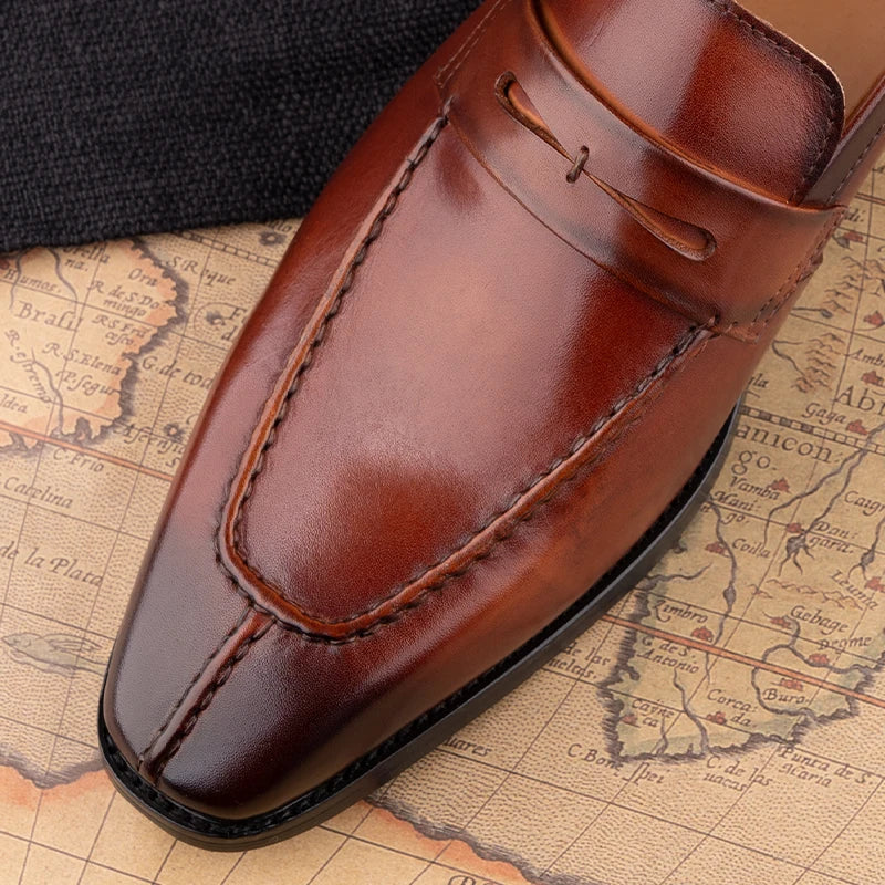 Office Leather Men Shoes Fashion Handmade Business Dress New Arrival Elegant Black Brown Formal Casual Wedding Party Male's Shoe