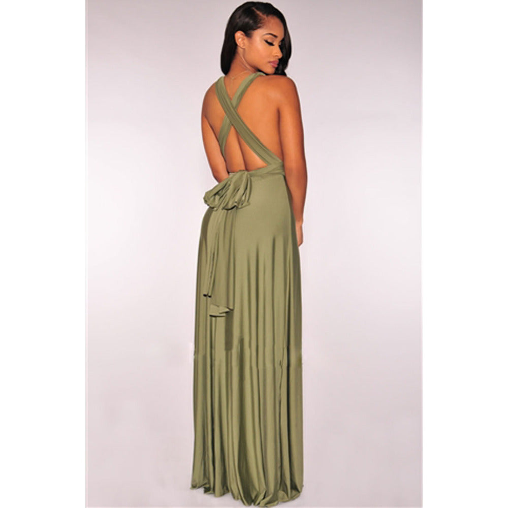Sexy Women Multiway Wrap Convertible Boho Maxi Club Red Bandage Long Dress Party Bridesmaid Infinity Robe Longue Femme