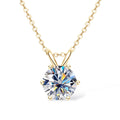Moissanite Pendant Necklace 0.5-5CT D Color VVS1 4/6 Prong Lab Diamond 925 Silver 18K Gold Plated Solitaire Jewelry Gift