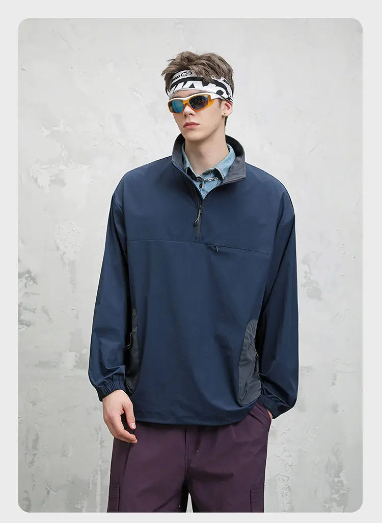 Autumn Utility Sweatshirt | Water-Repellent + Static Control + 4-Way Stretch (Unisex) Casual Loose Fit T-Shirt