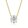 1-4.5ct Oval Cut Moissanite Necklaces for Women Daily Jewelry Solid 925 Silver Chain Wrap Diamond Pendant Birthday Gift