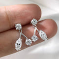Certified Moissanite Drop Earrings Test Passed Jewelry Luxury Wedding Women S925 Sterling Silver Labd Diamond Earring