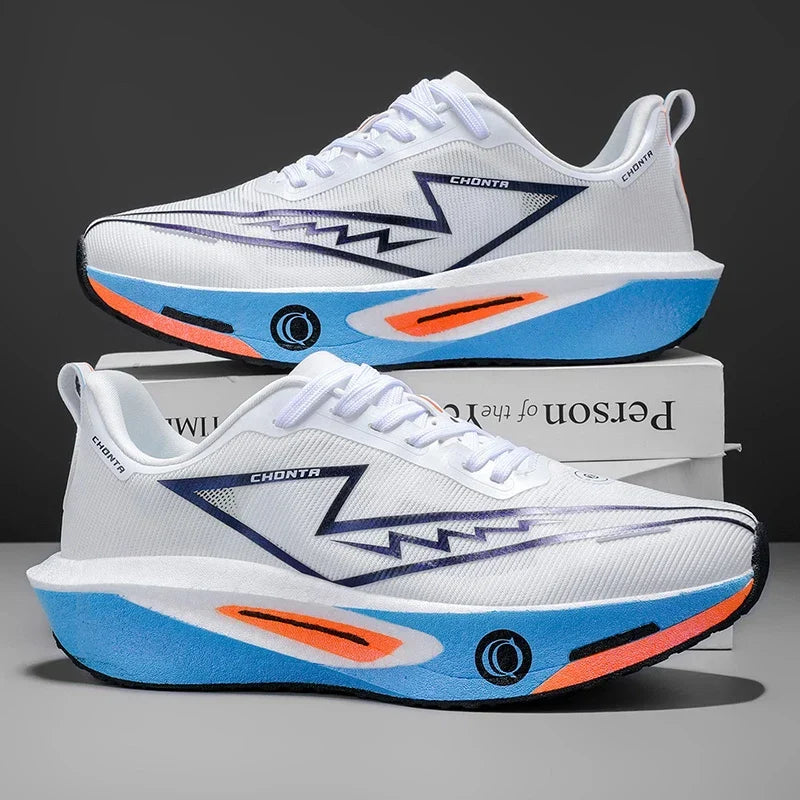 Men's Fashionable Casual Comfortable Sports Running Shoes - Breathable Fabric Upper, Non-Slip, Wear-Resistant, Shock-Absorbing Sole, Round-Toe Lace-Up Casual Running Shoes, Suitable for All Seasons