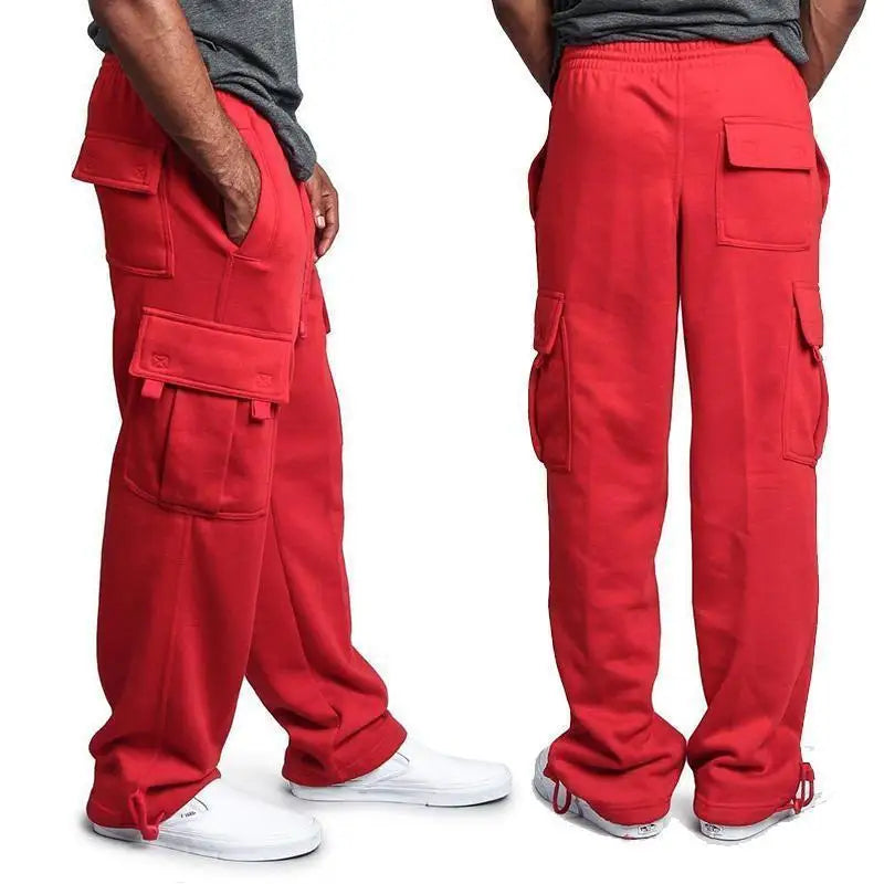 Men's Overalls Casual Sports Pants Breathable Soft Winter Fitness Trousers