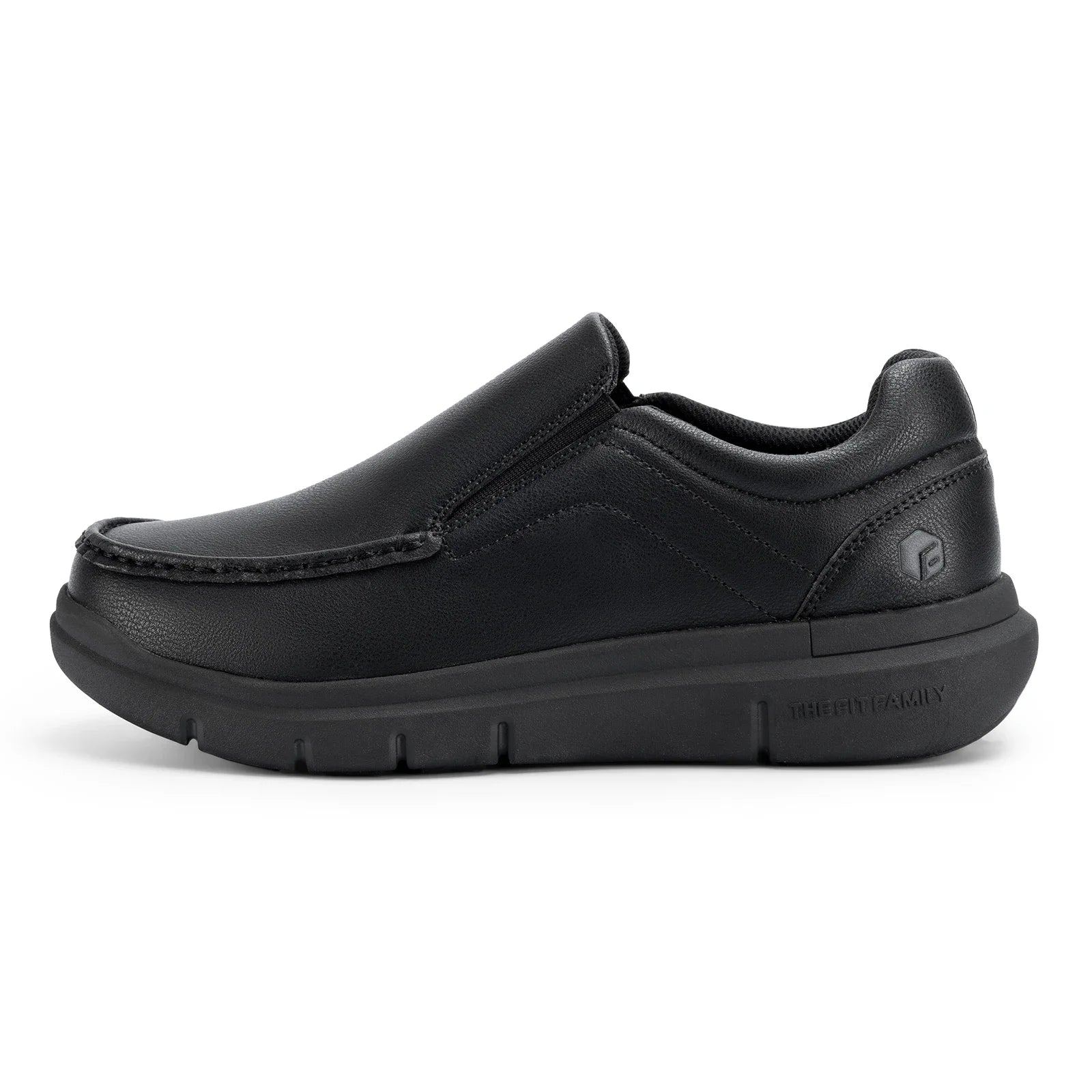 Men'S Loafers Slip-On Casual Shoes Leather Shoe Wide Width Lightweight For Swollen Feet With Arch Support Pain Relief