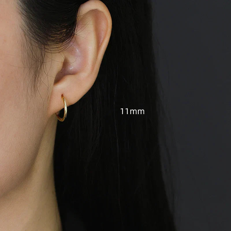 925 Sterling Silver Fashion Simple Huggies Ear Buckle Accessories Minimalist Charm Ear Hoop Earrings for Women Jewelry