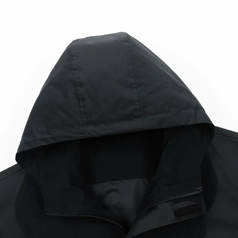 Softshell 8XL Men Jacket Hooded Windbreaker Trench Oversize 6XL 7XL Plus Size Waterproof Black Bomber Camping Loose Thin Coats