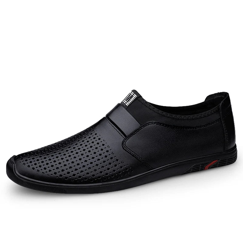 Upscale Genuine Leather Men Loafers Brown Black Cow Leather Penny Loafers Adult Office Career Mens Shoes Sneakers Driving Shoes