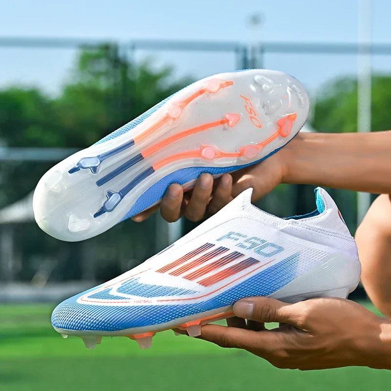New Men Football Boots Outdoor Sport Training Soccer Shoes Match Boys Adult Cleats Breathable Non Slip Long Spikes Comfortable