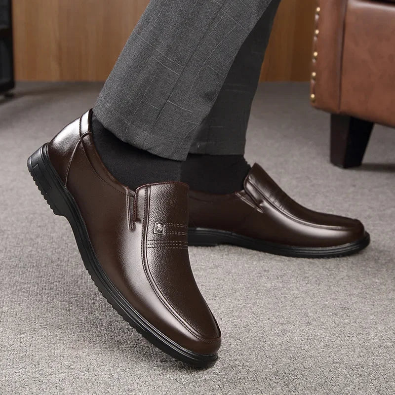 Handmade Genuine Leather Men’s Shoes – Classic Casual Formal Footwear, Black/Brown, EU 40–48