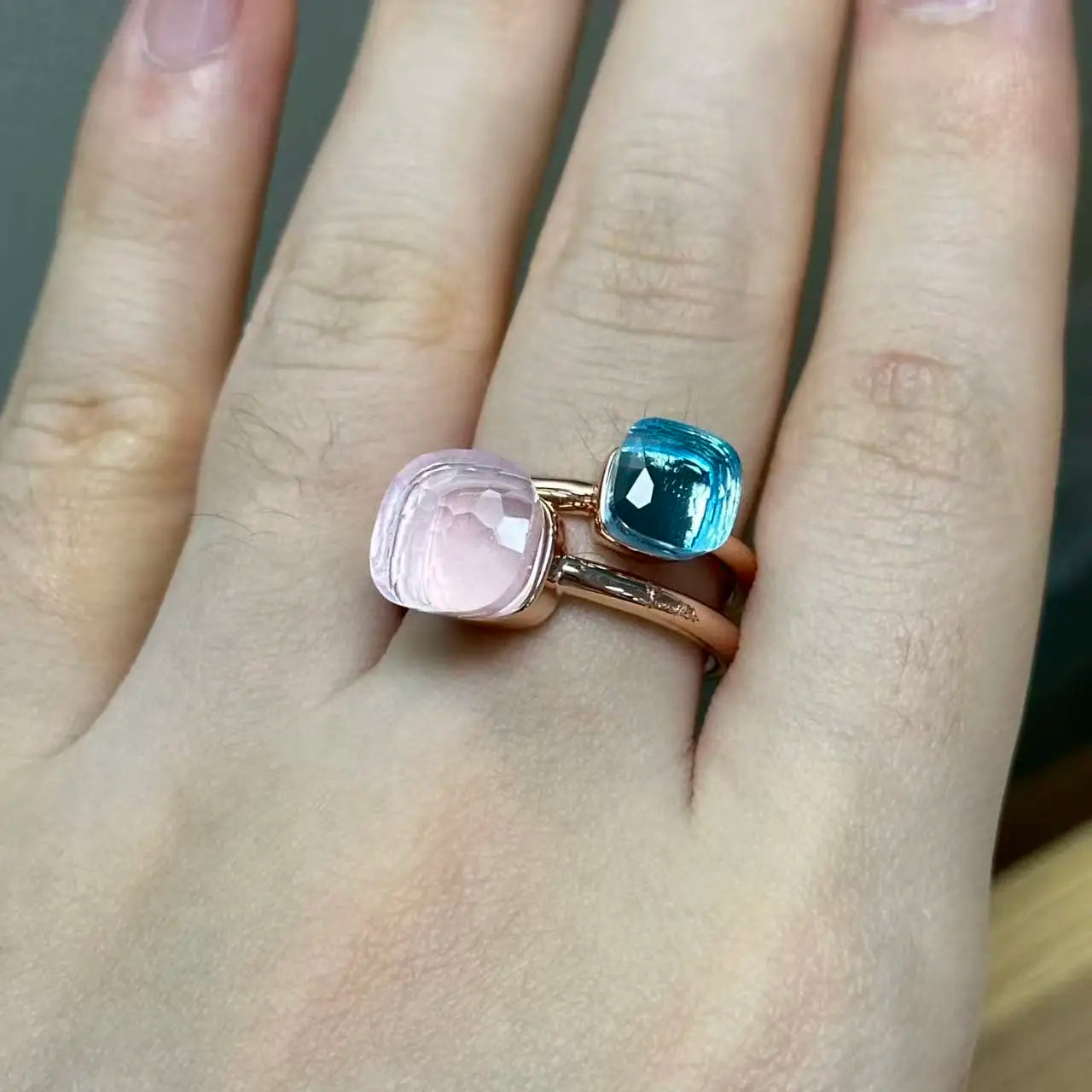 Classic and Petite Ring Set for Women Colorful Cyrstal Fashion Jewelry Gift Vanlentine's Day