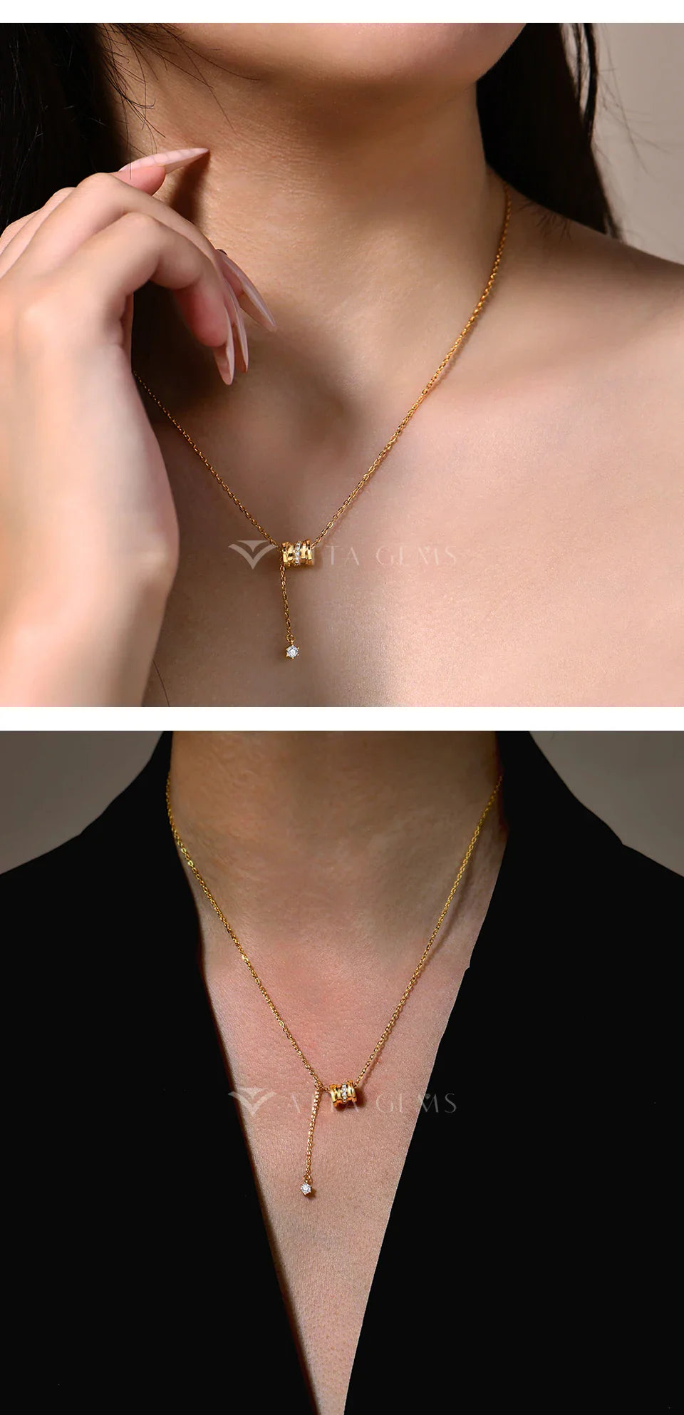 Minimalist Moissanite Necklace for Women Original Round Wheel Pendant S925 Sterling Silver Wedding Party Daily Jewelry