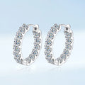 Luxury Moissanite Hoop Earrings 2.6 Carat D Color S925 Sterling Silver Earring For Women Party Fine Jewelry Christmas Gift