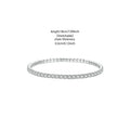 925 Sterling Silver Luxury Full-Pavé Tennis Bracelet Stretchable Round Cubic Zirconia Chain Classic Women Wedding Gift