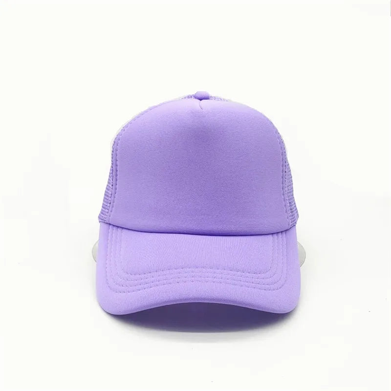 Unisex 5 Panel Trucker Hat For Adult Summer Net Baseball Cap Men