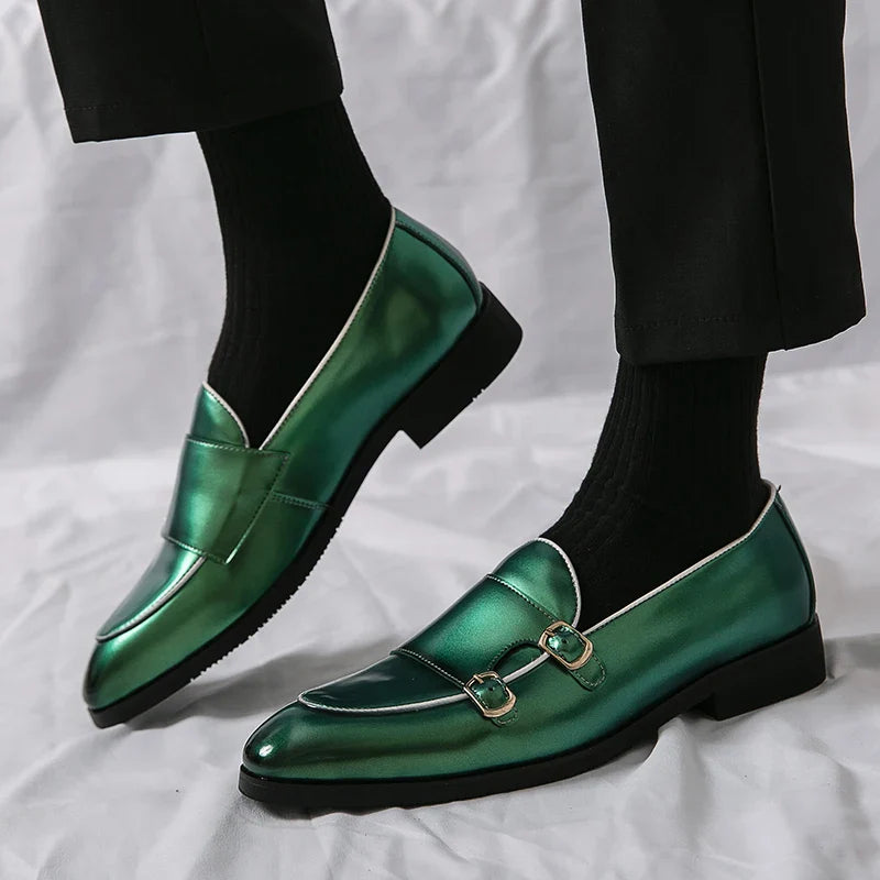 Men's Pointed Toe Formal Shoes – Purple Office Dress Shoes for Business & Events