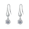 100% Real 0.5-1CT Moissanite Dangle Earring for Women Girls S925 Silver Plated Platinum Diamond Drop Earrings Fine Jewelry