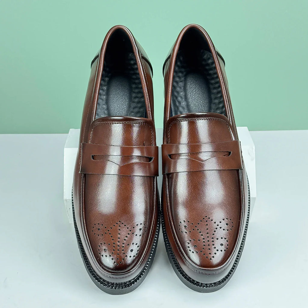 Men's Formal Leather Shoes – Lace-Up Business Dress Footwear, Black or Brown