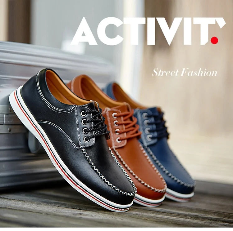 Men's casual business shoes flat shoes men's shoes handmade casual shoes British business people dress casual shoes plus size 47
