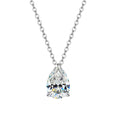 1-4Carat Pear Cut Moissanite Solitaire Pendant Necklace for Women S925 Silver 18K Gold Plated Waterdrop Neck Chain Jewelry Gift