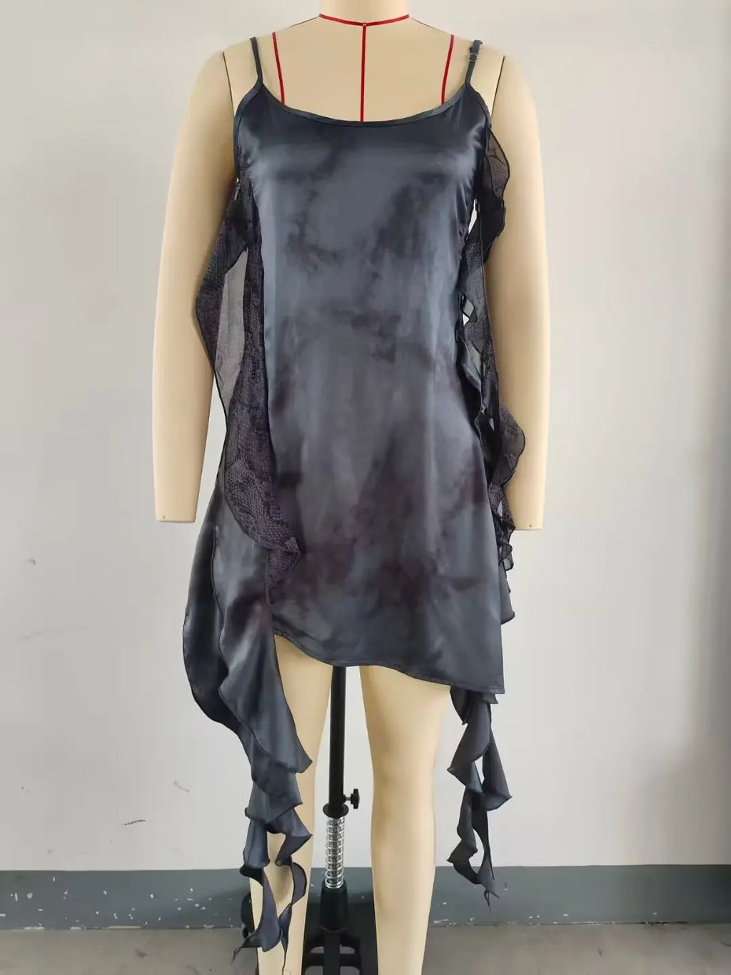 Sexy Chic Women Dress Solid Cami Backless Sequined Tierred Mini Short Dress Fashion 2025 Fall Evening Club Party Dress