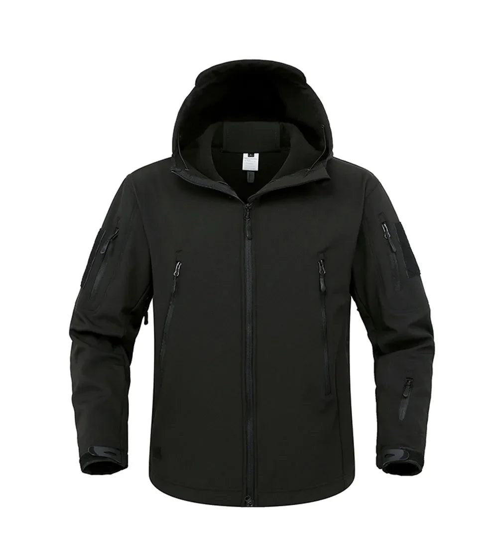 Military Shark Skin Soft Shell Jackets Men Tactical Windproof Waterproof Jacket Men Army Combat Jackets Mens Hooded Bomber Coats