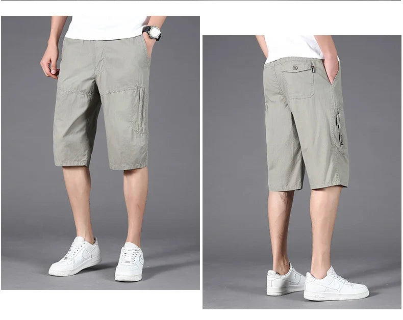Plus Size Men's Shorts Casual Cargo Shorts Summer Cotton Work Shorts Outdoor Sweatpants Cool Breathable