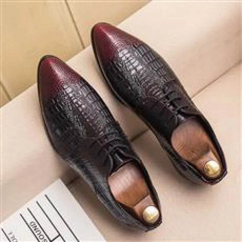 Shoes for men shoes leather shoes business dress shoes all-match casual shock-absorbing wear-resistant footwear large size