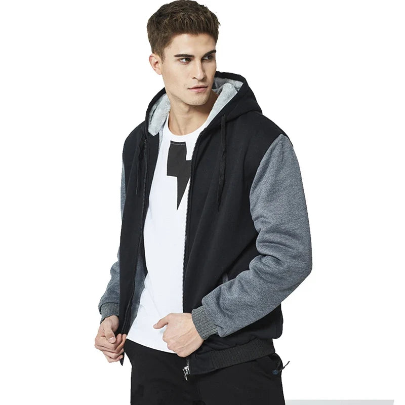 Men's Jacket Anime Bleach Zip Up Hoodies Thicken Warm for Men Fleece Long Sleeve Coat Casual Hooded Streetwear Men Winter Coats