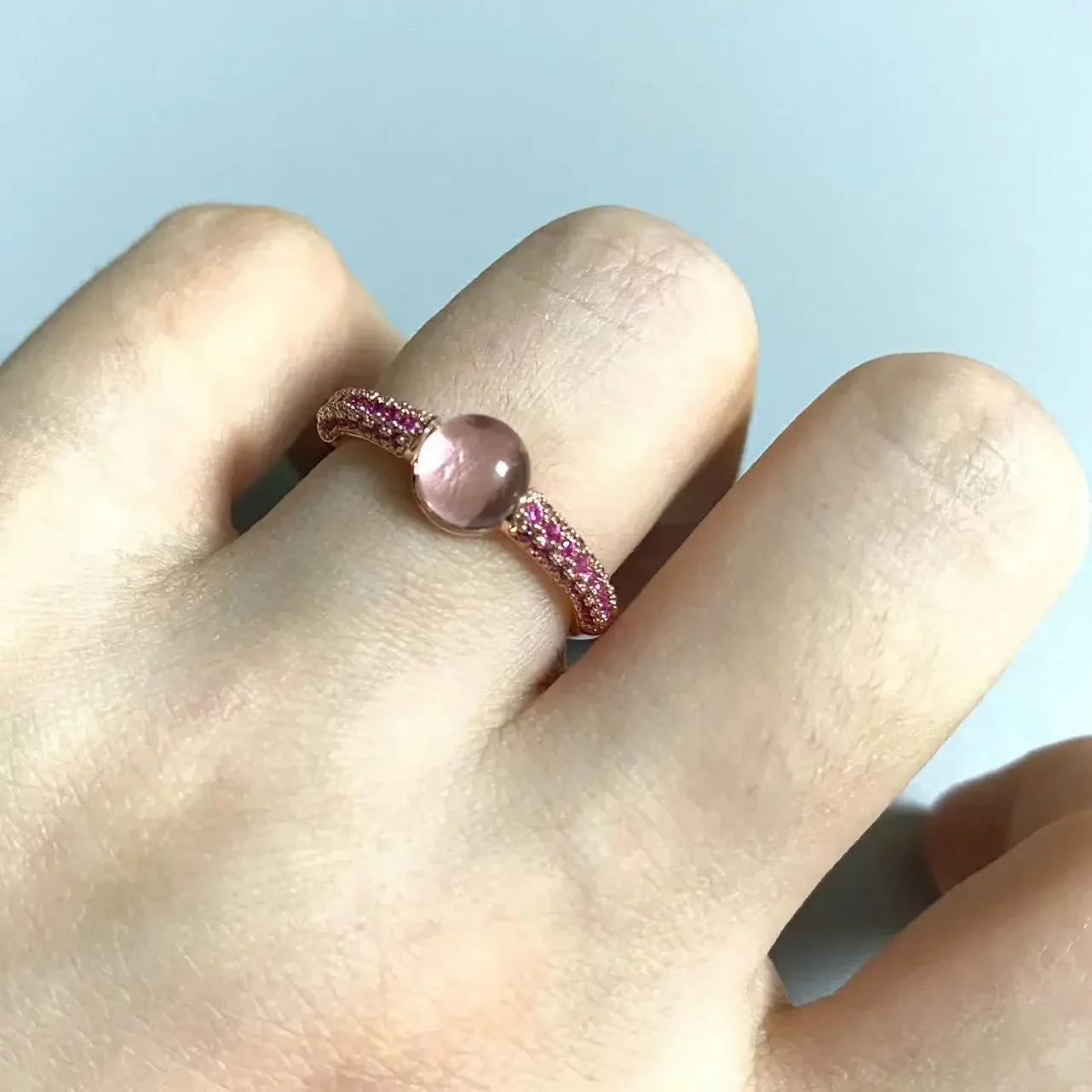 6mm Round Candy Style Ring for Women 33 Colors Purple Zircon Crystal Inlay Jewelry Birthday Gift