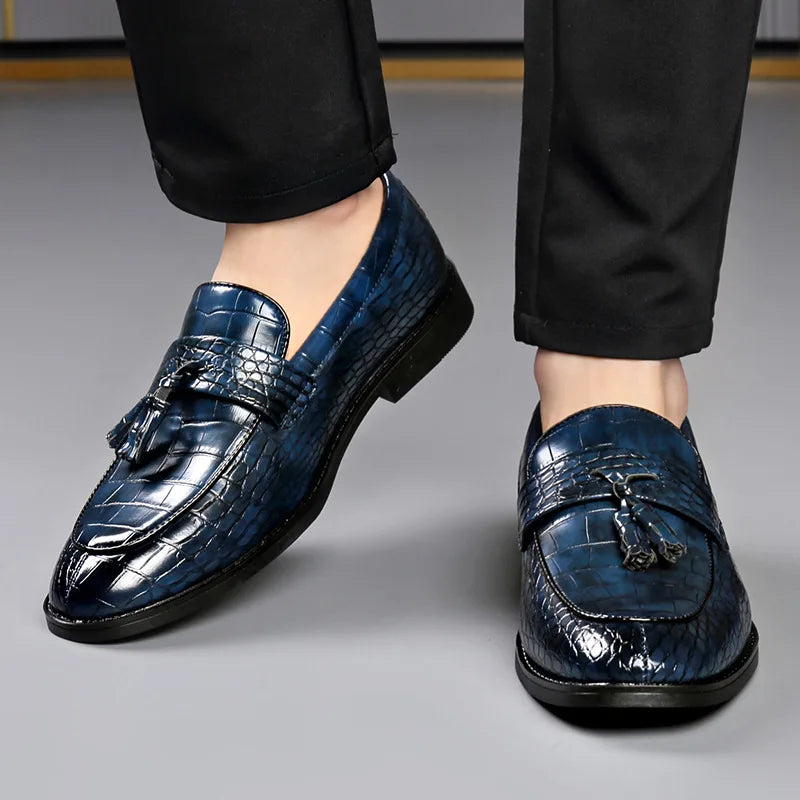 2026 New Business Formal Leather Shoes for Man British Style Fashion Men's Dress Shoes Solid Color Big Size Designer Loafers An