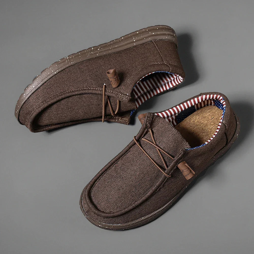 Plus Size Men's Solid Color Breathable Slip On Classic Loafer Shoes Comfy Casual Durable Lightweight Walking Shoes