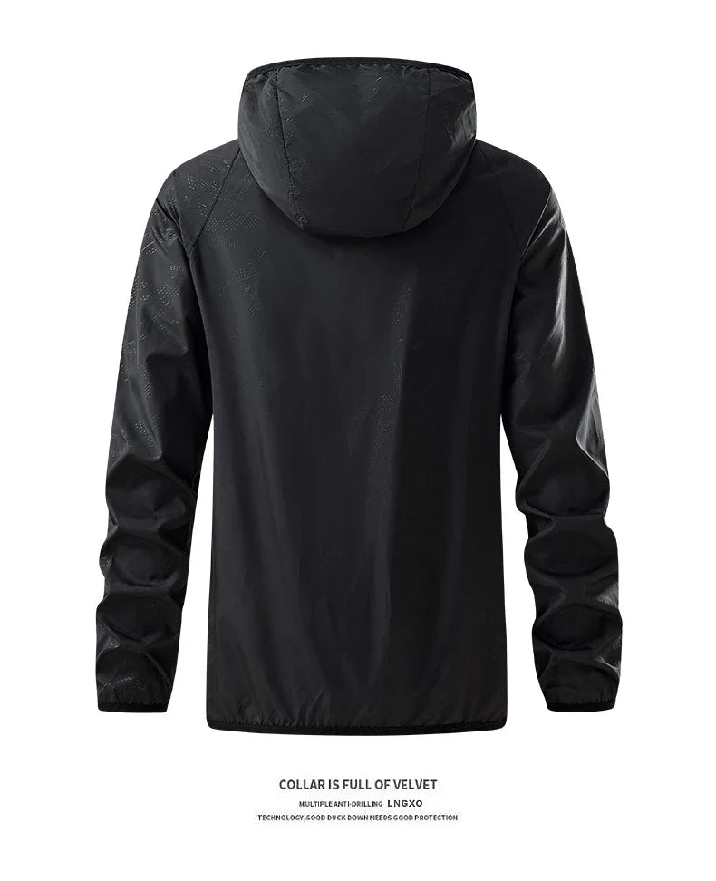 Men's Women's Waterproof Hiking Jackets Quick Dry Sun Protective Windbreaker Unisex Camping Climbing Outdoor Rain Coat