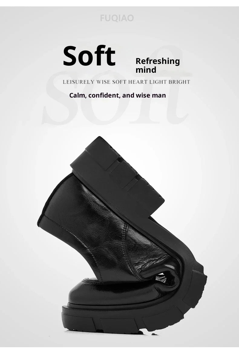 Big Size Men Height Increaseing Dress Brogue Shoes Gentleman Suit Elevator Shoes Oxford Invisible Heel 4/7/9CM Wedding Man Shoes