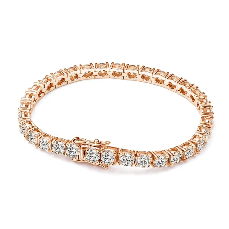 D VVS1 Moissanite Tennis Bracelet Original s925 Sterling Silver Plated 18k White Gold with GRA Bracelets for Women Man