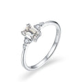 New Emerald Cut 0.6CT Moissanite Diamond Ring for Women DVVS1 Color Classic Engagement Wedding Fine Jewelry Luxury Gift