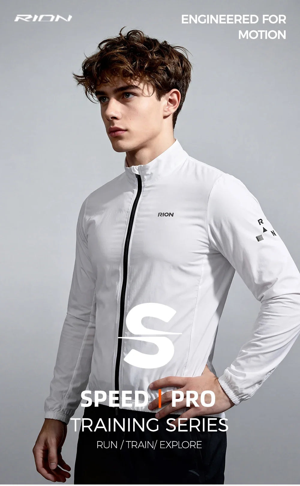 Men Long Sleeve Windbreaker Sports Trench Lightweight Windproof Hiking Fitness Bicycle Coat UPF 50+ Outdoor Outfit Packable