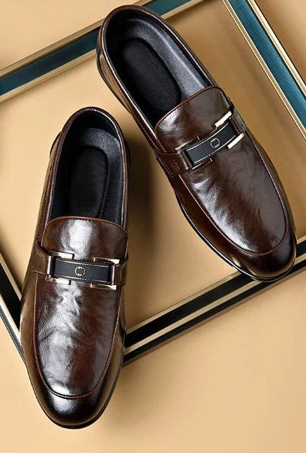 British Style Business Men's Formal Shoes Brown Slip-on Cheap Liquidation Elegant and Classic Leather Casual 39 Social Shoe Male