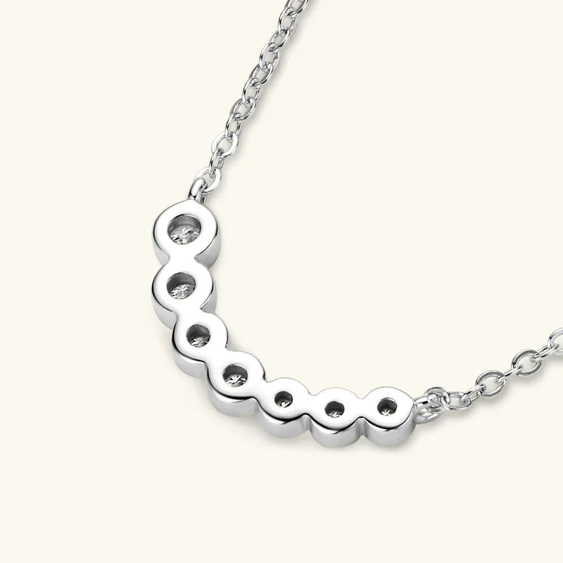 Collares Mujer 925 Sterling Silver Clavicle Necklace For Women Exquisited 7 Stones Moissanite Pendant Necklaces Jewellry