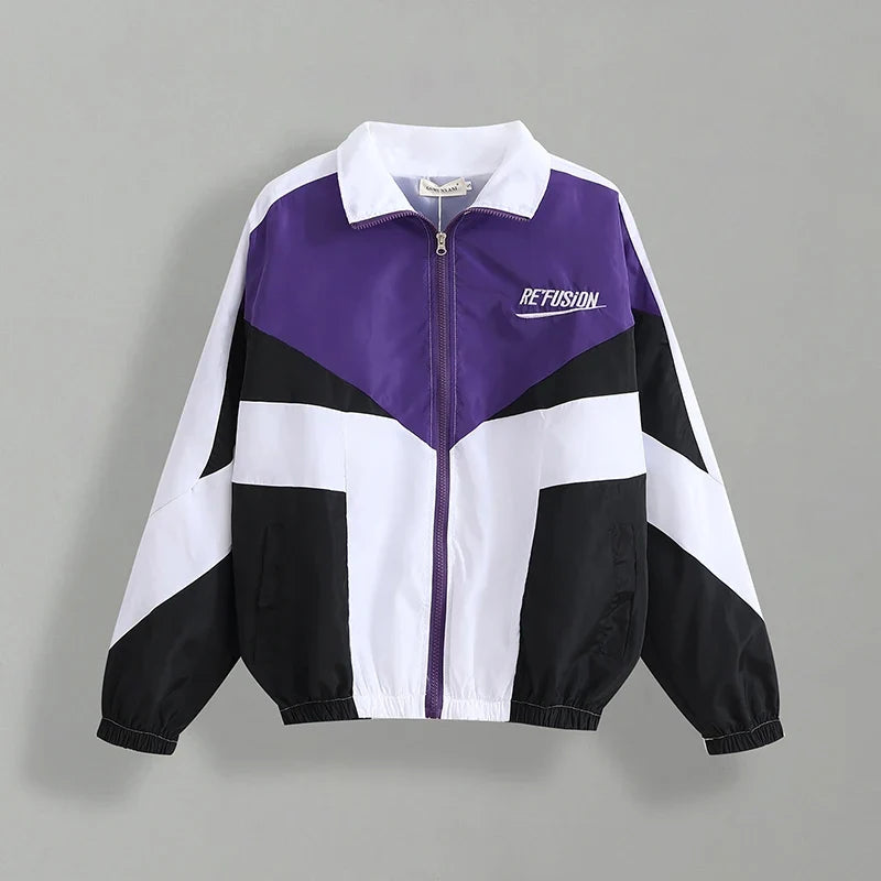 Spring Fall Varsity Jacket Men Patchwork Embroidery Bomber Jacket Casual Street Loose Zipper Coat Women Couple College Jackets